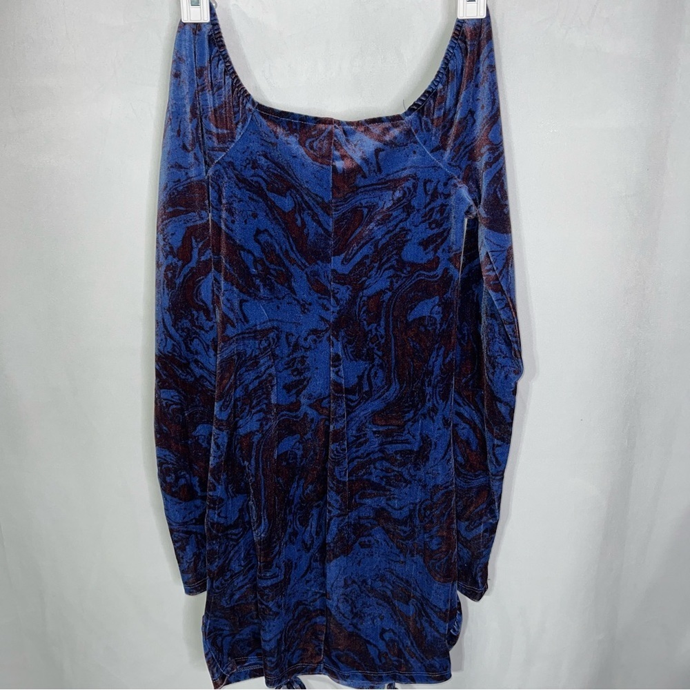 Wild Fable Velvet Mini Marble Purple Dress Size XS - Picture 5 of 7